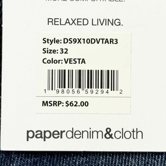 Paper Denim & Cloth Men's Cotton Relaxed Fit Vesta Blue Denim Shorts Size 32 NWT - Picture 7 of 12